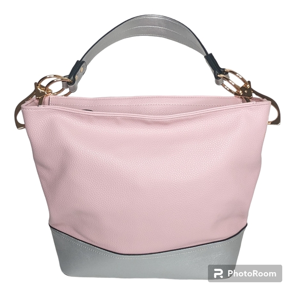MKF Collection Vegan Leather Magnolia Women’s Hobo Bag Pink Silver - Picture 16 of 16